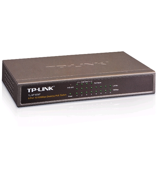 Коммутатор TP-Link SMB TL-SF1008P Коммутатор 8-port 10/100M Desktop PoE Switch