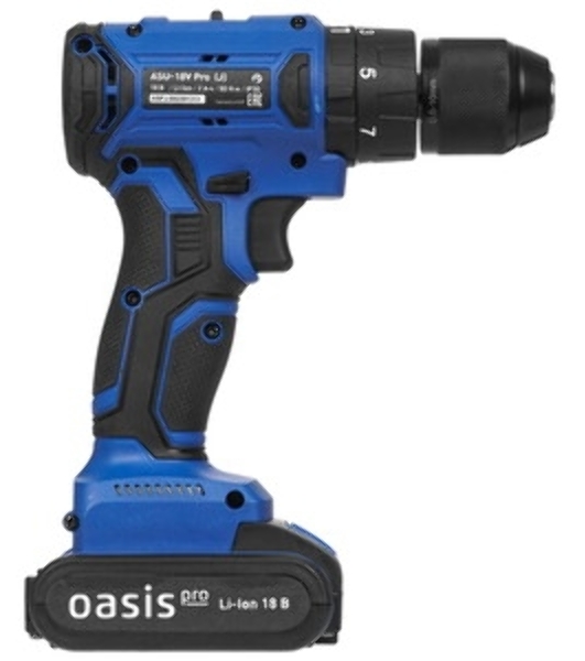 Дрель-шуруповерт Oasis ASB-18V PRO (J) 201, 18 В, 2 Ач, 50 Нм, бесщеточный