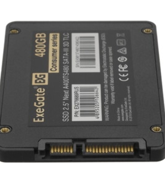 Накопитель SSD ExeGate Next A400TS480, 480Gb, 2.5', SATA III, R/W 550/500