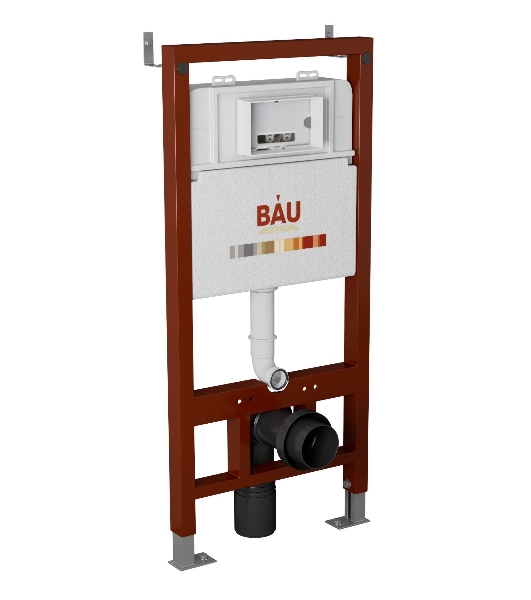 Комплект BAU 6 в 1: инсталляция BAU PRO, унитаз подвесной безободковый Bau Dream 49,5х36, сиденье дюропласт микролифт, клавиша BAU Dream, хром