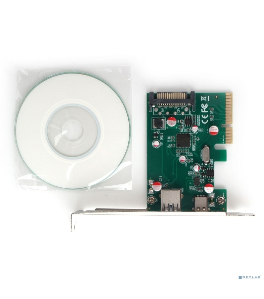 Контроллер USB Gembird SPCR-02, в PCI, порты: 2 внешн. USB 3.0 Type-C