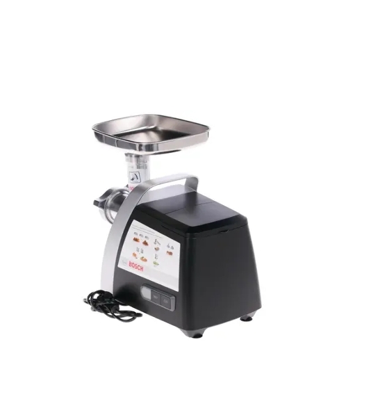 Мясорубка электрическая Bosch MFW68640 черный, 2200 Вт, 4.3 кг/мин, реверс, металлический лоток, насадки - 5
