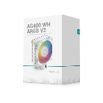Кулер для процессора DEEPCOOL AG400 WH ARGb V2 белый 120мм алюминий+медь 2100rpm 31.6db 4-pin 220W 152мм, фото11