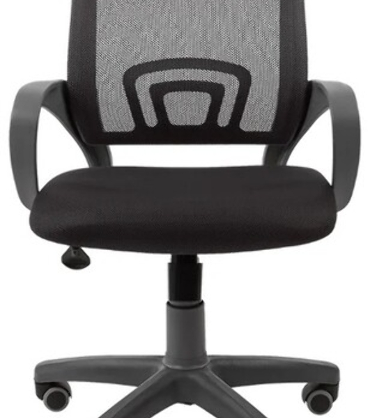 Кресло Chairman 696 TW-01 черный, ткань, 120 кг, механизм качания