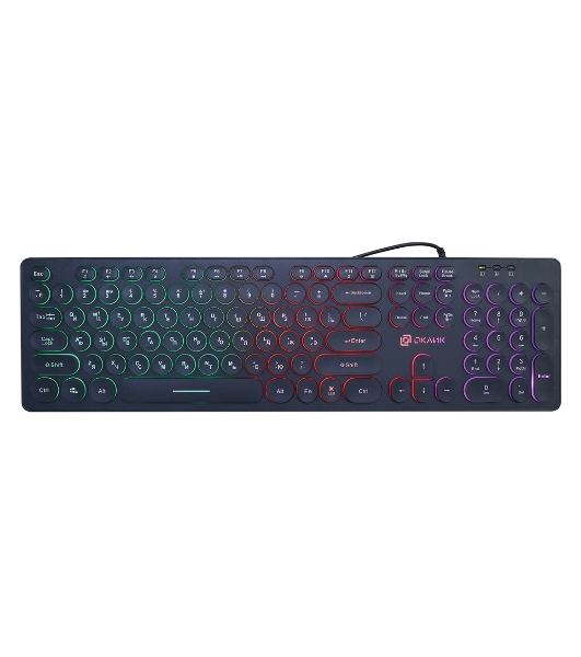 Клавиатура Oklick 420MRL проводная, USB Type-A, чёрный