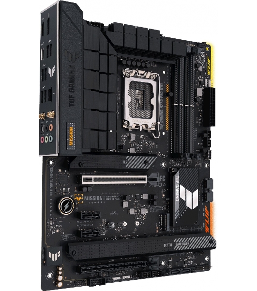 Материнская плата ASUS TUF GAMING H770-PRO WIFI, LGA 1700, Intel H770, 4xDDR5, 4xSATA, 4xM.2, 1xPCIe 5.0 x16, 1xPCIe 4.0 x4, 2xUSB-A 3.2 Gen 2, 4xUSB-A 3.2 Gen 1, 1xUSB-C 3.2 Gen 2x2, 1x2.5Gb LAN, 5x3.5 мм, 7.1, Standard-ATX