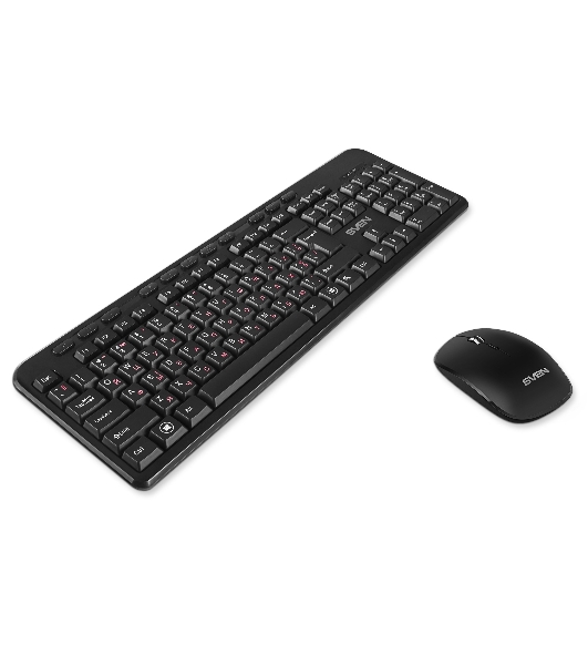 Комплект клавиатура + мышь SVEN KB-C3200W беспроводные клавиатура и мышь, черные