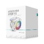 Кулер для процессора DEEPCOOL AG620 WH ARGb V2 LGA20XX/1700/1200/115X/AM5/AM4 (9шт/кор, TDP 260W, PWM, ARGb DUAL Fan 120мм, 6 тепл. трубок, белый) RET, фото11