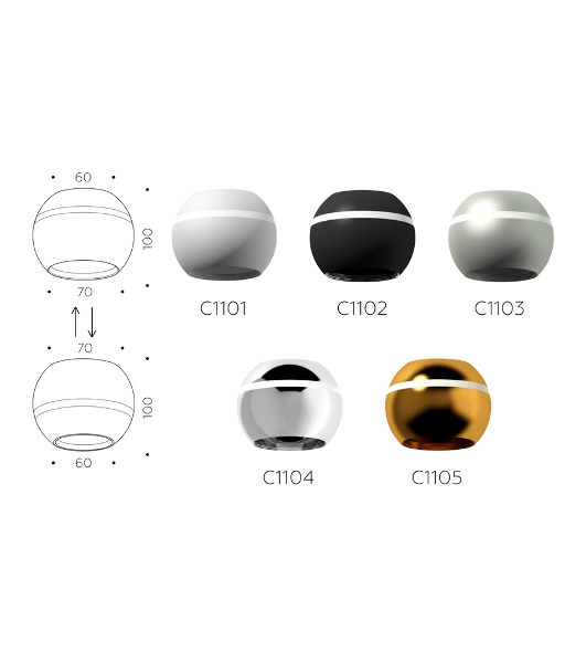 Корпус светильника C1103 SSL серебро песок D100*H80mm MR16 GU5.3 LED 3W 4200K