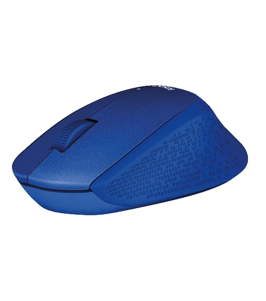 Мышь беспроводная Logitech M330 SILENT PLUS синий, 1000 dpi, радиоканал, USB, кнопки - 3