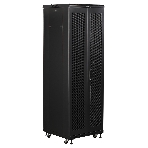 Шкаф коммутационный Lanmaster (TWT-CBB-42U-6X10-P1) 42U 600x1000 мм пер. дв. перфор. задн. дв. перфор. 2-хст. 2 бок. пан. 800 кг черный IP20, фото 1