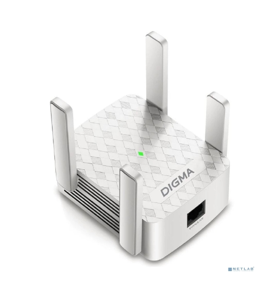 Повторитель беспроводного сигнала Digma D-WR310 (D-WR310V2) N300 Wi-Fi белый