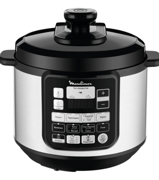 Мультиварка-скороварка Moulinex CE620D32 5л 1000Вт серебристый/черный