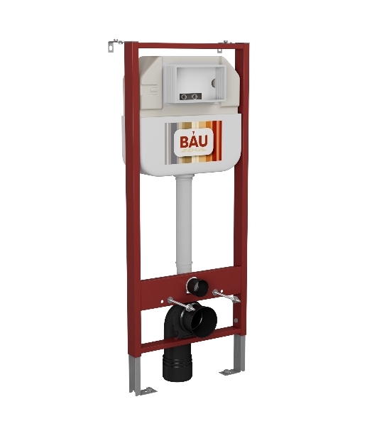 Комплект BAU 6 в 1: рамная инсталляция BAU NEO 45, унитаз подвесной безободковый Bau Hotel PRO, быстросъемное сиденье микролифт, кнопка смыва BAU Dream , хром