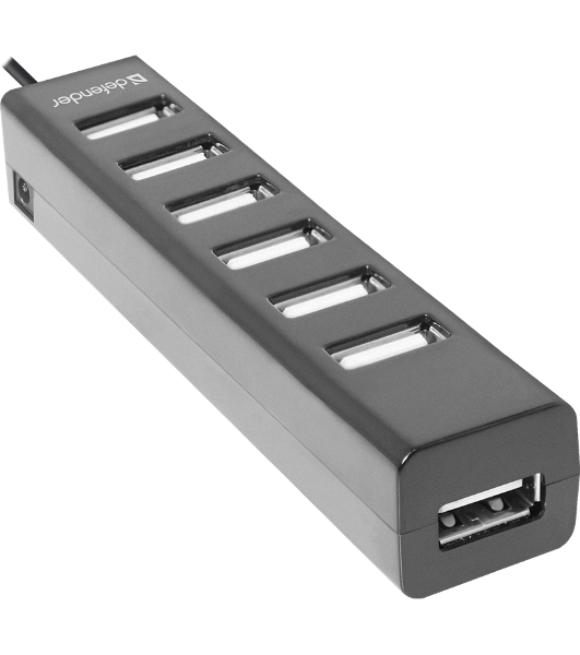 USB-концентратор Defender Quadro Swift, USB 2.0, USB 7 портов, USB
