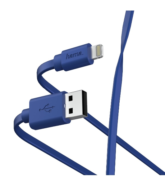 Кабель Hama 00187232 Lightning USB A(m) 1м синий