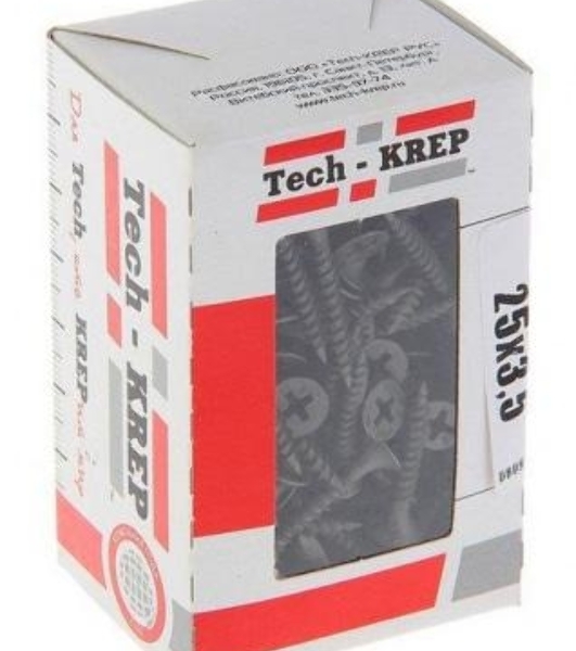 Саморез 3.5х25 гипсокартон-металл (уп. 200 шт) коробка Tech-Krep 102129
