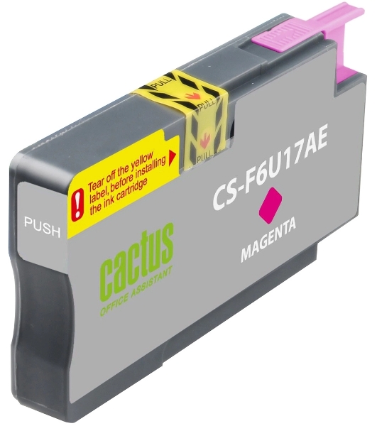 Картридж струйный Cactus CS-F6U17AE (953XL) пурпурный (26 мл) для HP OJ Pro 7740/8210/8218/8710/8715