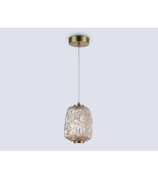 Подвесной светодиодный светильник Ambrella light LH30101 SB/TI бронза/янтарь 8W 3000K 140*140*1575