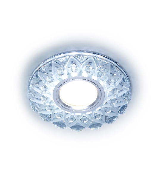 Встраиваемый точечный светильник Ambrella light S375 CL/FR прозрачный/матовый GU5.3+3W(LED WHITE) D120*25