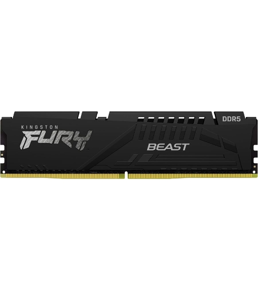 Оперативная память Kingston Fury Beast, DDR5, 32GB (1x32GB), 5200MHz, CL40, DIMM, радиатор, черный