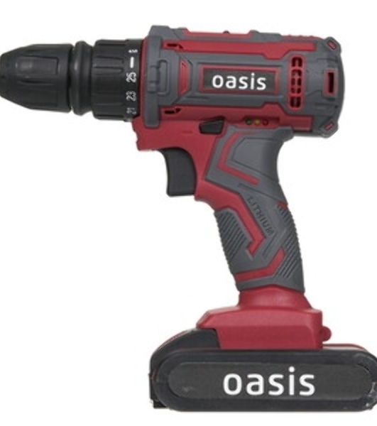 Дрель-шуруповерт Oasis ASD-20S, 21 В, 2 Ач, 40 Нм, щеточный