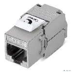 Модуль универсальный Cabeus, keystone, 1хRJ45(8P8C), Toolless, кат. 5е, экр., белый, фото 1