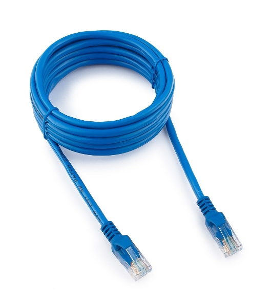 Патч-корд медный UTP Cablexpert PP10-3M/B cat.5e, 3м, литой, многожильный, синий