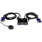 Переключатель KVM 2-портовый ORIGO OKVM221/A1A с портами VGA и USB, фото 1