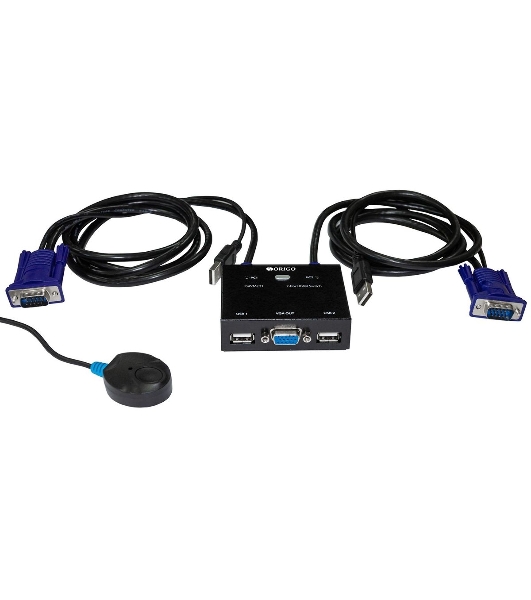 Переключатель KVM 2-портовый ORIGO OKVM221/A1A с портами VGA и USB