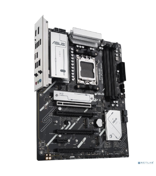 Материнская плата ASUS PRIME B840-PLUS WIFI, AM5, AMD B840, 4xDDR5, 4xSATA, 3xM.2, 1xPCIe 4.0 x16, 1xPCIe 3.0 x16, 2xPCIe 3.0 x16, 1xPCIe 3.0 x1, 1xDP, 1xHDMI, 1x 2.5Gb LAN, 8xUSB-A, 3x3.5 мм, 7.1, ATX