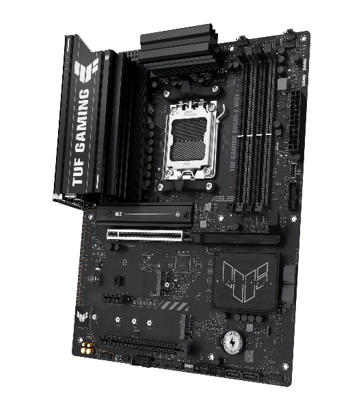 Материнская плата ASUS TUF GAMING B650-E WIFI, AM5, AMD B650, 4xDDR5, 4xSATA, 3xM.2, 1xPCIe 4.0 x16, 1xPCIe 4.0 x16, 1xPCIe x1, 1xDP, 1xHDMI, 1x2.5Gb LAN, Wi-Fi 6E, Bluetooth 5.3, 2xUSB-C (1x10Gbps, 1x20Gbps), 3xUSB-A 5Gbps, 2xUSB-A 10Gbps, 3xUSB-A 2.0, 5x3.5 мм, 7.1, ATX