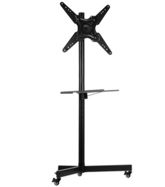 Мобильная стойка напольная Kromax OMEGA-16 черный для TV 26'-60', max вес 35 кг, наклон ±10°, пов. 360° высота 1385 мм, max VESA 400x400 мм