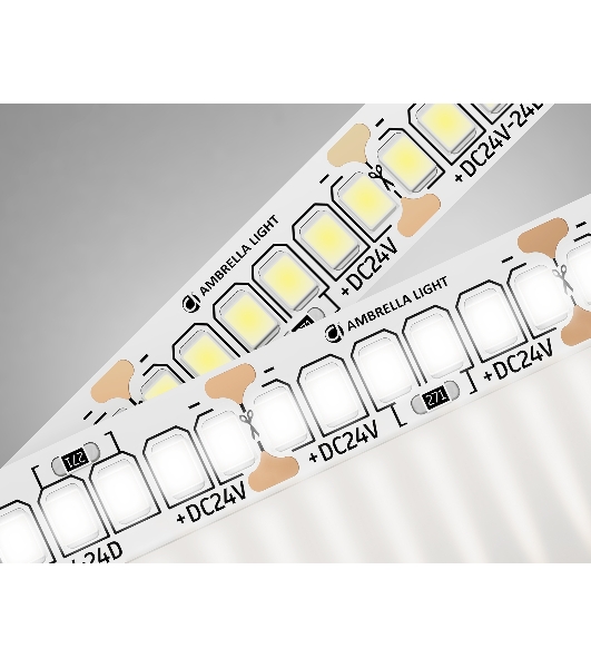 Светодиодная лента Ambrella light GS3502 2835 240Led /22W m/ 24V IP20 4500K/ 5000*10*1.2mm (2 конт.)