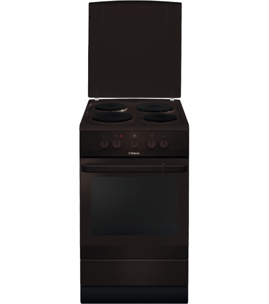 Плита электрическая Hansa FCEB53000 коричневый, конфорок 4 шт, духовка 69 л, 50 см x 85 см x 60 см