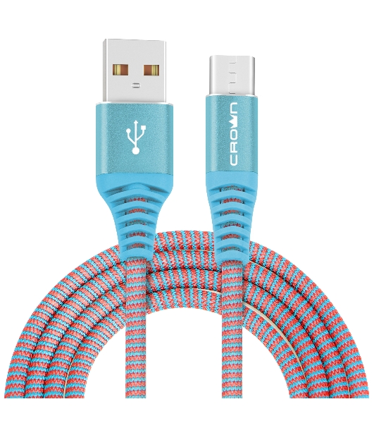 Кабель Crown USB - USB Type-C CMCU-3102C blue