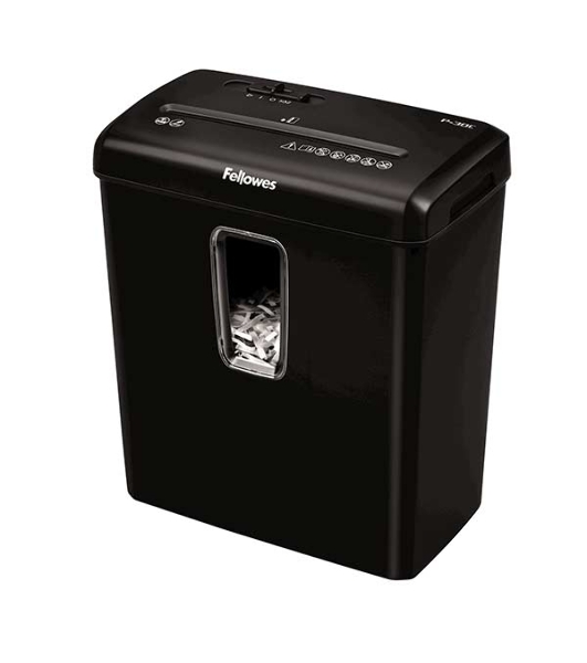 Шредер Fellowes® Powershred® P-30C, DIN P-4, 4х34 мм, 6 лст., 15 лтр.