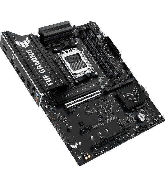 Материнская плата ASUS TUF GAMING B650-E WIFI, AM5, AMD B650, 4xDDR5, 4xSATA, 3xM.2, 1xPCIe 4.0 x16, 1xPCIe 4.0 x16, 1xPCIe x1, 1xDP, 1xHDMI, 1x2.5Gb LAN, Wi-Fi 6E, Bluetooth 5.3, 2xUSB-C (1x10Gbps, 1x20Gbps), 3xUSB-A 5Gbps, 2xUSB-A 10Gbps, 3xUSB-A 2.0, 5x3.5 мм, 7.1, ATX