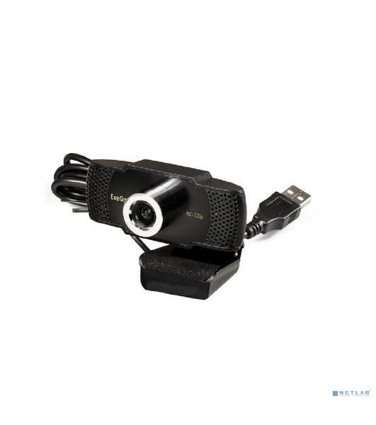 Веб-камера ExeGate BusinessPro C922 HD 1280x720, 30 кадр/с, USB Type-A, микрофон (шумоподавление), универсальное крепление, штатив в комплекте