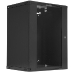 Шкаф настенный Next, 15U 550x450, стеклянная дверь, черный, фото4