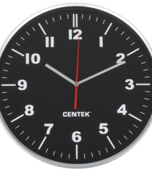 Часы настенные Centek СТ-7100 черный