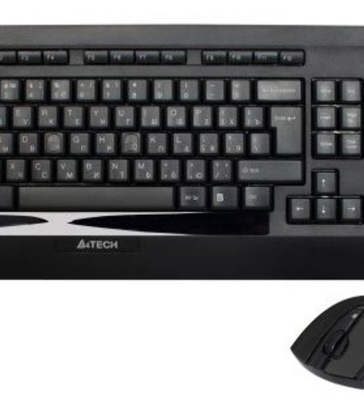 Комплект клавиатура+мышь A4TECH 9300F беспроводной, USB, 2000 DPI, чёрный