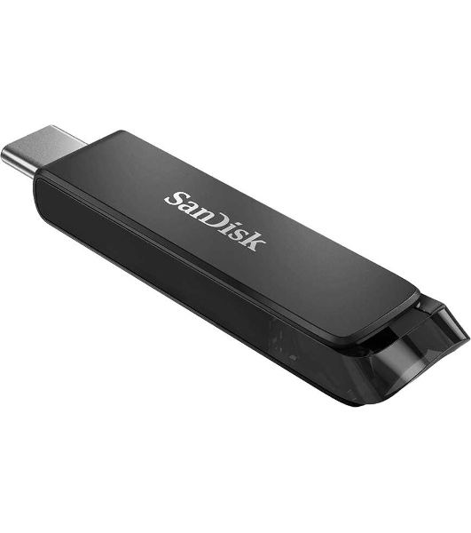 Флешка USB Sandisk CZ460 Ultra (SDCZ460-128G-G46), 128Gb, USB Type-C, R/W 150/30, черный