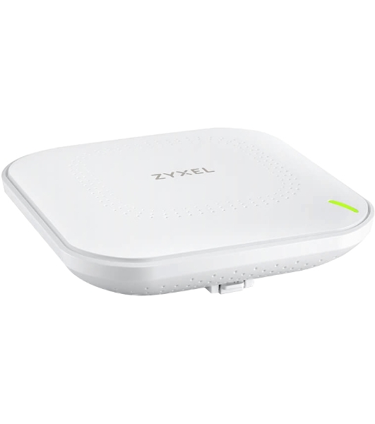 Гибридная точка доступа Zyxel NebulaFlex NWA50AX, WiFi 6, 802.11a/b/g/n/ac/ax (2,4 и 5 ГГц), MU-MIMO, антенны 2x2, до 575+1200 Мбит/с, 1xLAN GE, PoE, без поддержки Captive portal и WPA-Enterprise, защ