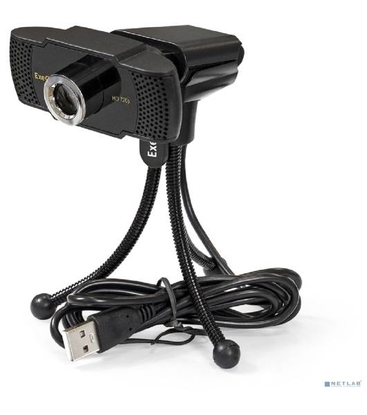 Веб-камера ExeGate BusinessPro C922 HD 1280x720, 30 кадр/с, USB Type-A, микрофон (шумоподавление), универсальное крепление, штатив в комплекте