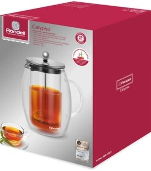 Френч-пресс с двойными стенками Rondell Calypso RDS-1822 1,0 л