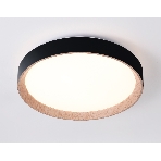 Потолочный светодиодный светильник Ambrella light FZ1324 BK/LWD черный/светлое дерево IP20 41W 3000-6400K D390*70 (ПДУ ИК), фото5