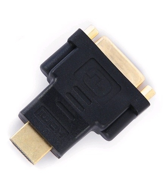 Переходник Gembird Переходник HDMI-DVI 19M/25F, золотые разъемы, пакет