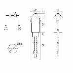 Индикатор Rexant Ø8 12В с проводом красный LED, фото2