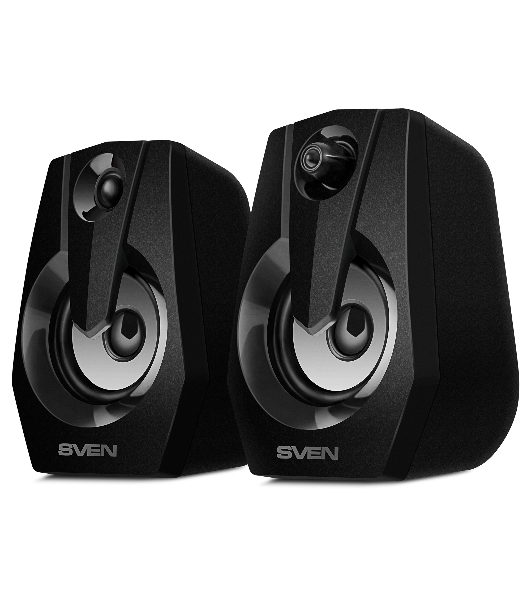 Акустическая система SVEN 370 2.0 черные (2x2W, USB, RGb подсветка)